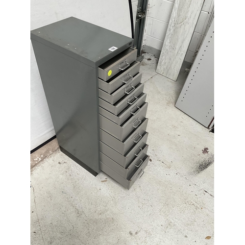 108 - BISLEY INDEX FILING CABINET 10 DRAWERS H 37