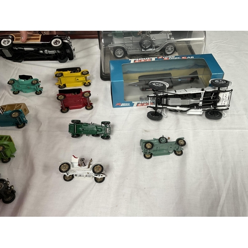 114 - 2 COLLECTORS CABINETS AND COLLECTORS VEHICLES TO INCLUDE YESTERYEAR AND PACKING  BOXES