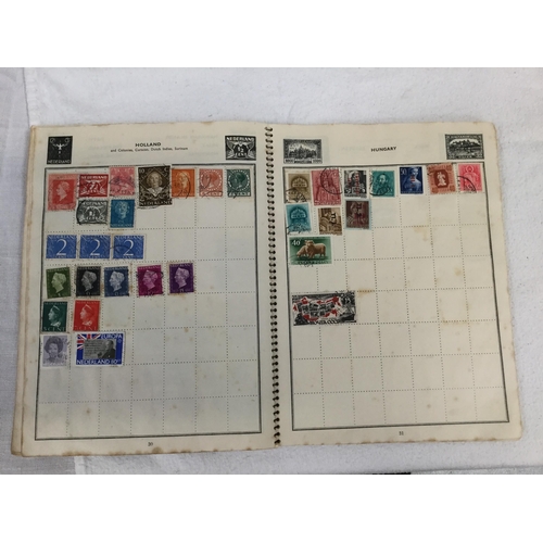 22 - BOX OF ODDS TO INCLUDE VINTAGE GAMES, BOOK STAND, STAMP ALBUMS ETC