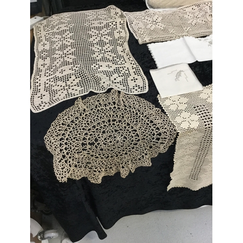 25 - BOX OF LACE TO INCLUDE MATTRESS ENHANCER