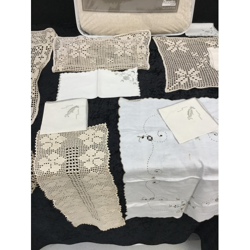 25 - BOX OF LACE TO INCLUDE MATTRESS ENHANCER