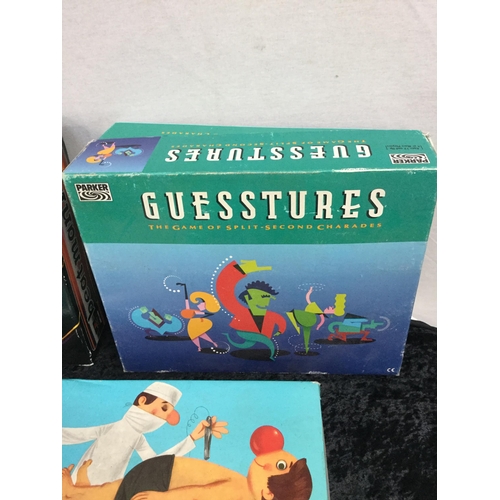 26 - BOX OF VINTAGE GAMES TO INCLUDE FRUSTRATION, GUESTURES, OPERATION ETC