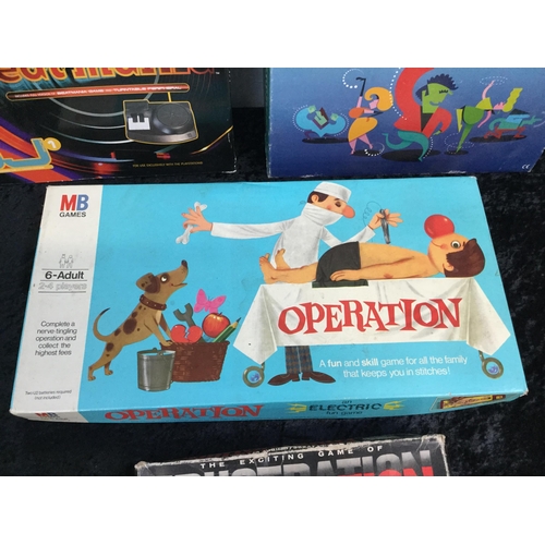 26 - BOX OF VINTAGE GAMES TO INCLUDE FRUSTRATION, GUESTURES, OPERATION ETC