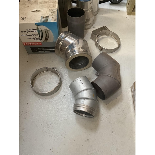 57 - LARGE QTY OF STAINLESS STEEL FLUES ETC