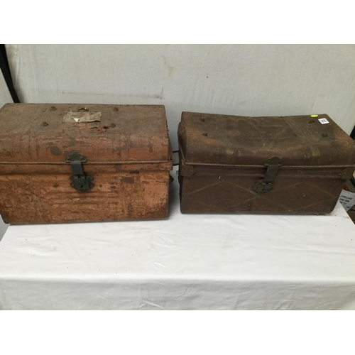 33 - 2 VICTORIAN TIN CHESTS