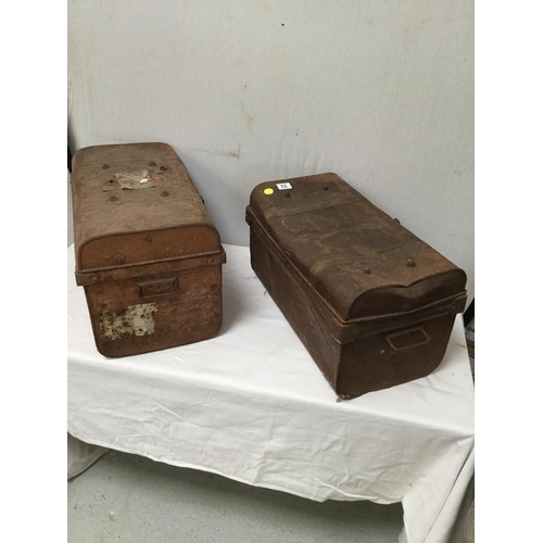 33 - 2 VICTORIAN TIN CHESTS