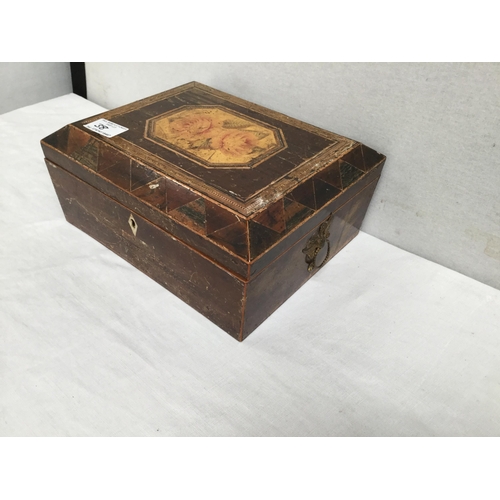 38 - VICTORIAN INLAID JEWELLERY BOX AND 2 ROSEWOOD BOXES