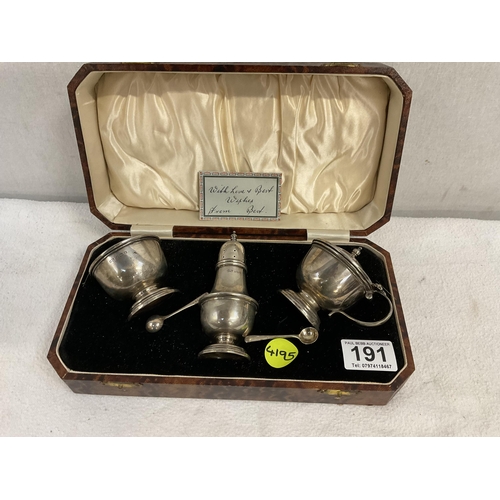 191 - HMS CASED CRUET SET