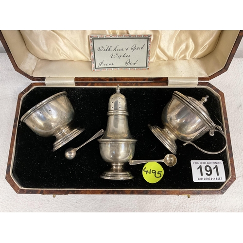 191 - HMS CASED CRUET SET