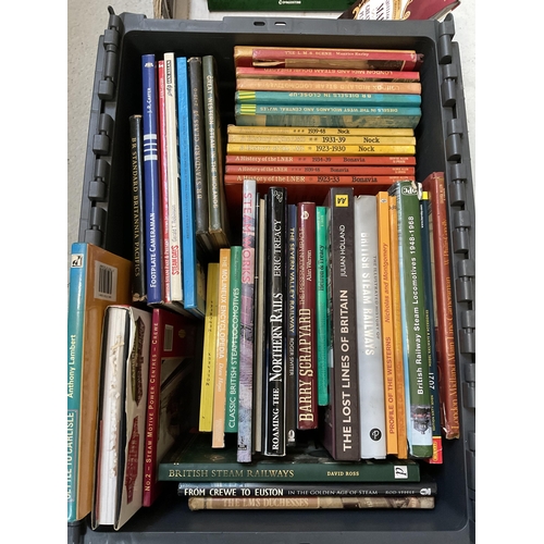 69 - CRATE AND A BOX OF RAILWAY RELATED BOOKS