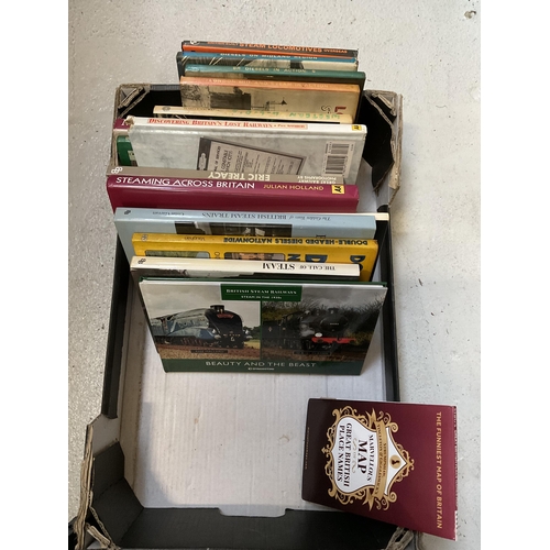 69 - CRATE AND A BOX OF RAILWAY RELATED BOOKS