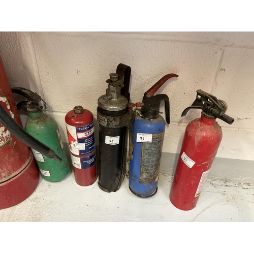 71 - QTY OF VINTAGE FIRE EXTINGUISHERS