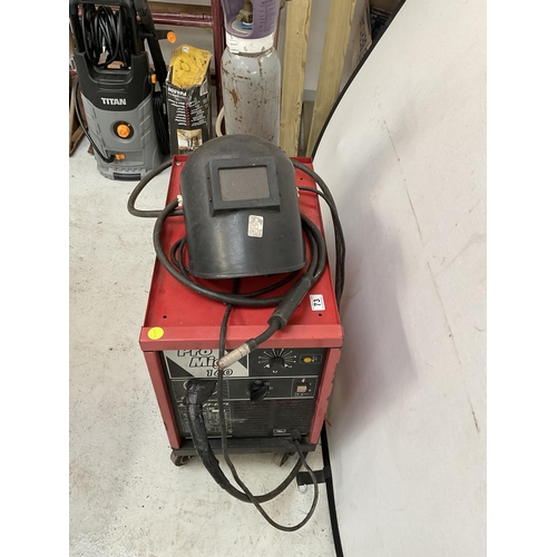 73 - SNAP ON PRO MIG 160 GAS WELDER- SOLD AS SEEN