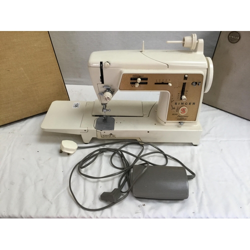 106 - 3 ELECTRIC SEWING MACHINES 2 CASED 1 NO CASE *******3RD ON PICTURE SEWING MACHINE WITHDRAWN DUE TO F... 