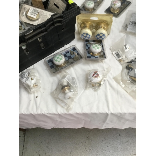 108 - 2 CRATES OF CHINA KNOBS ETC