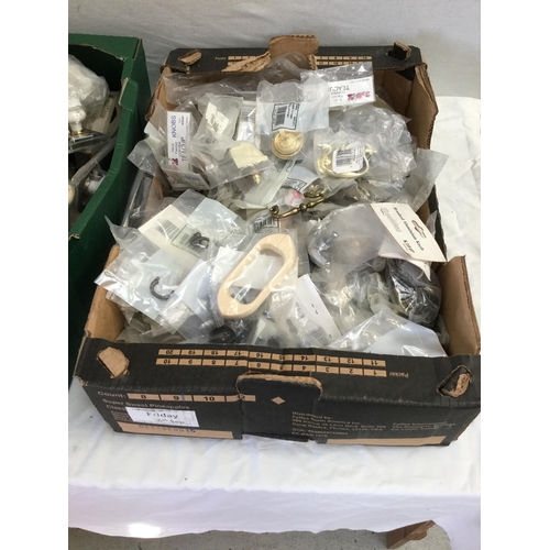 109 - 3 BOXES OF CHINA KNOBS ETC