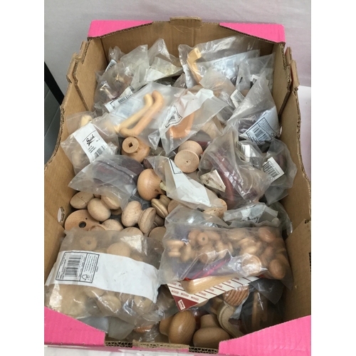 109 - 3 BOXES OF CHINA KNOBS ETC