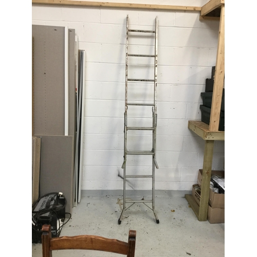 120 - 3 ALUMINIUM FOLDING LADDERS