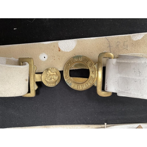 150 - 3 MILITARY BELTS WITH BRASS BUCKLES