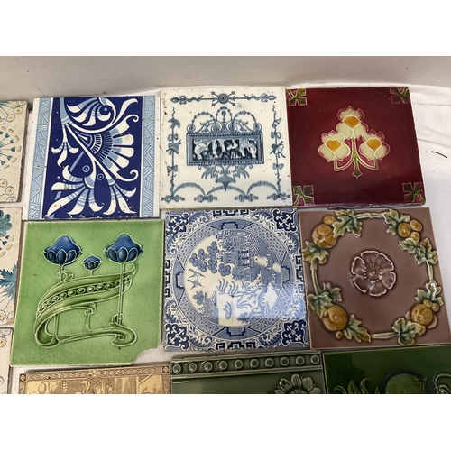 156 - LARGE COLLECTION OF VICTORIAN AND LATER TILES