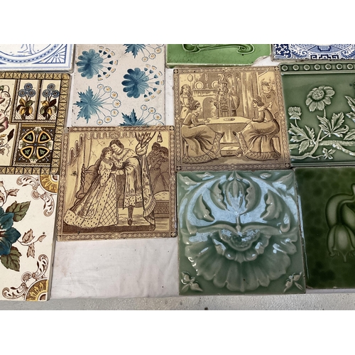 156 - LARGE COLLECTION OF VICTORIAN AND LATER TILES