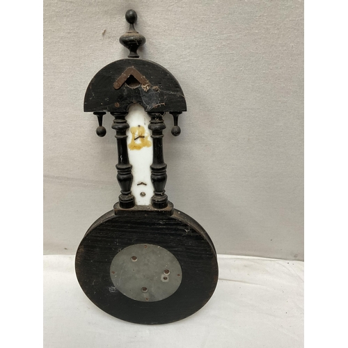 169 - CARVED VICTORIAN WALL BAROMETER H 16