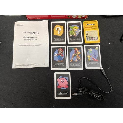 172 - NINTENDO 2 DS WITH CASE AND CARRYING BAG ETC