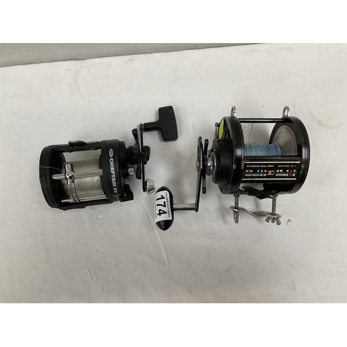 174 - 2 MULTIPLYER SEA FISHING REELS