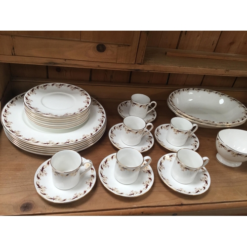 260 - ENGLISH BONE CHINA DINNER AND TEA SERVICE (55 PIECES)