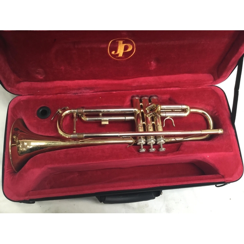 267 - CASED MILITARY TRUMPET (NO MOUTHPIECE) L 19