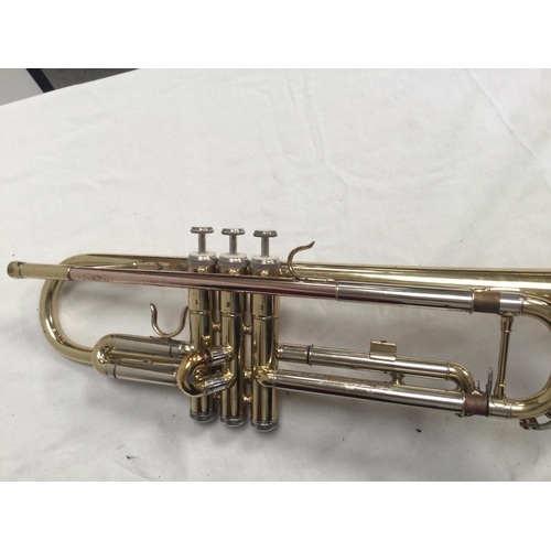 267 - CASED MILITARY TRUMPET (NO MOUTHPIECE) L 19