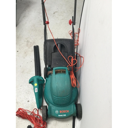 268 - BOSCH ELECTRIC MOWER AND HEDGE TRIMMER