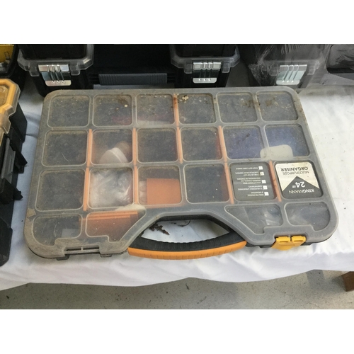 287 - 8 SCREW ORGANISER CASES INCLUDING STANLEY