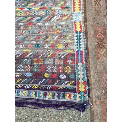 296 - QTY OF VINTAGE HAND WOVEN CARPETS ETC
1. 45 X 66