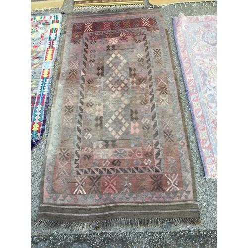 296 - QTY OF VINTAGE HAND WOVEN CARPETS ETC
1. 45 X 66