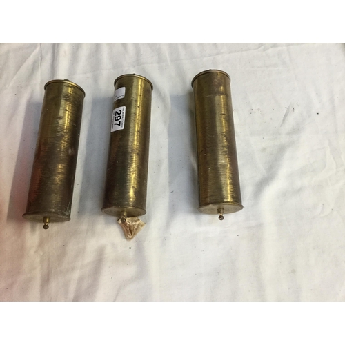 297 - 3 LARGE CLOCK WEIGHTS