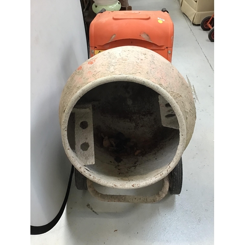 303 - BELLE MINIMIX 150 ELECTRIC CONCRETE MIXER ON STAND