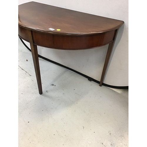 314 - GEORGIAN MAHOGANY D END TABLE H 28