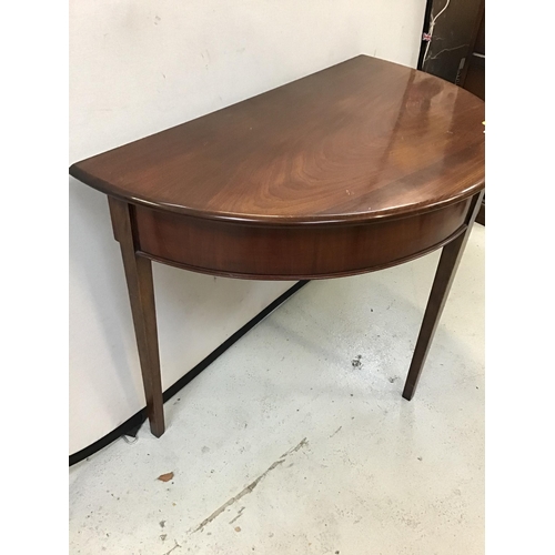 314 - GEORGIAN MAHOGANY D END TABLE H 28