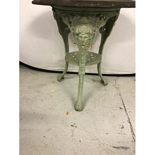 332 - VICTORIAN CAST IRON BAR TABLE A/F