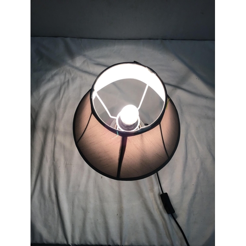 336 - MODERN CHROME TABLE LAMP COMPLETE WITH SHADE  17