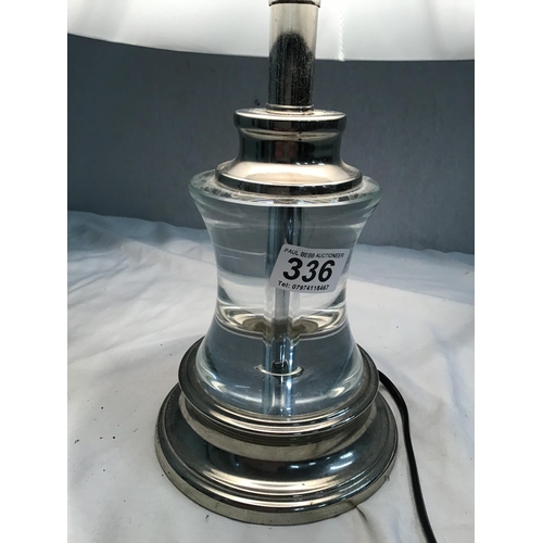 336 - MODERN CHROME TABLE LAMP COMPLETE WITH SHADE  17