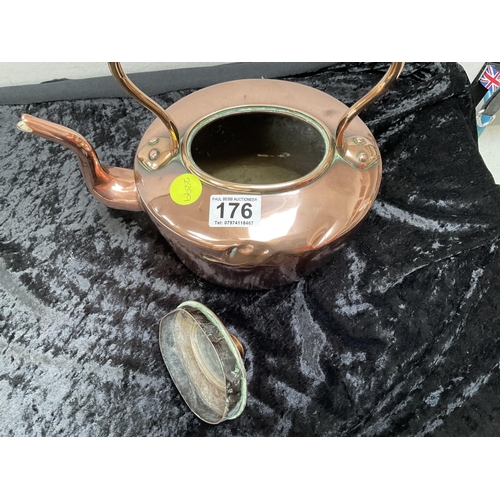 176 - GEORGIAN COPPER KETTLE