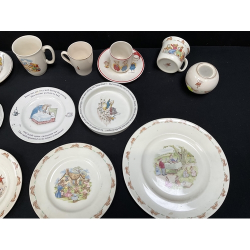 177 - QTY OF CHINA TO INCLUDE ROYAL DOULTON BUNNKINS, WEDGEWOOD, PINKY AND PERKY CHINA, ROYAL ALBERT ETC