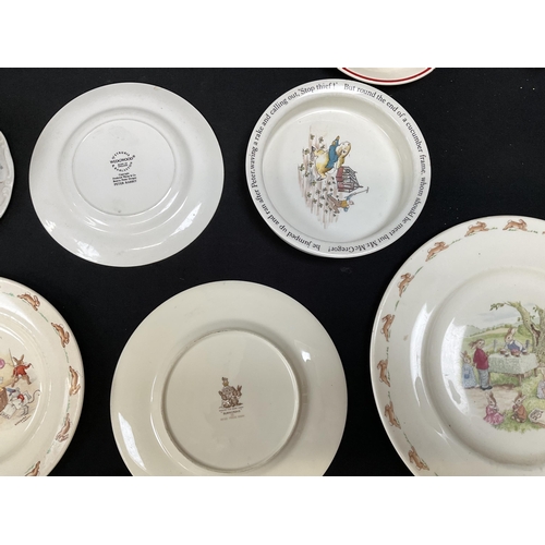 177 - QTY OF CHINA TO INCLUDE ROYAL DOULTON BUNNKINS, WEDGEWOOD, PINKY AND PERKY CHINA, ROYAL ALBERT ETC