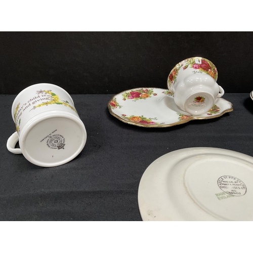 177 - QTY OF CHINA TO INCLUDE ROYAL DOULTON BUNNKINS, WEDGEWOOD, PINKY AND PERKY CHINA, ROYAL ALBERT ETC