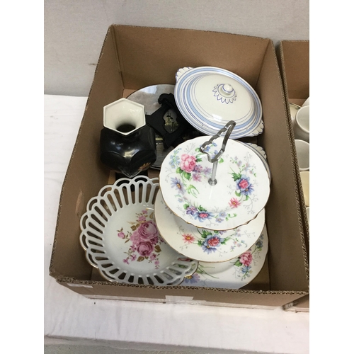 231 - 2 BOXES OF CHINA TO INCLUDE SANDWICH PLATE PLAQUES TUREENS ETC