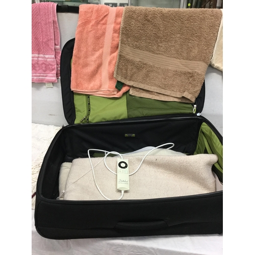 240 - 4 SUITCASES OF LINEN