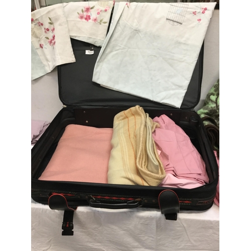 240 - 4 SUITCASES OF LINEN