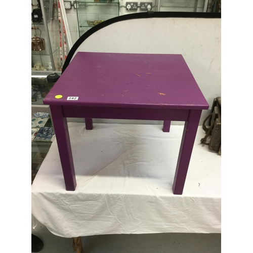 242 - MILITARY BOX AND PAINTED TABLE